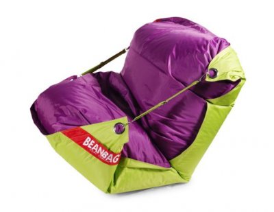 Sedací pytel BeanBag duo-limet-purple