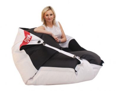 Sedací pytel BeanBag duo-white-black